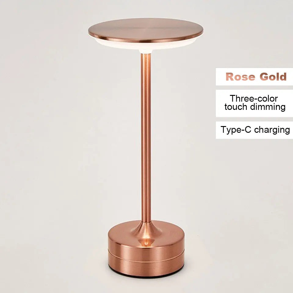 LED Touch Sensor Table Lamp – USB Rechargeable Modern Night Light for Bedroom, Living Room & Restaurants