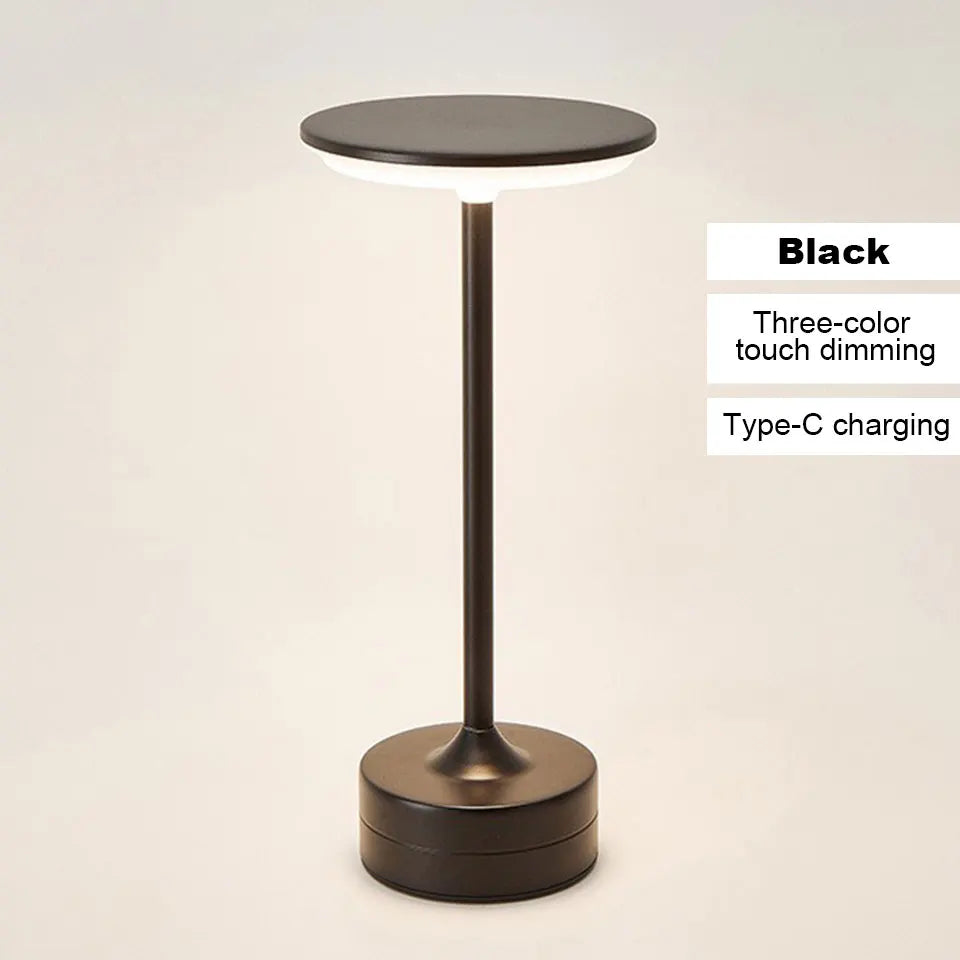 LED Touch Sensor Table Lamp – USB Rechargeable Modern Night Light for Bedroom, Living Room & Restaurants